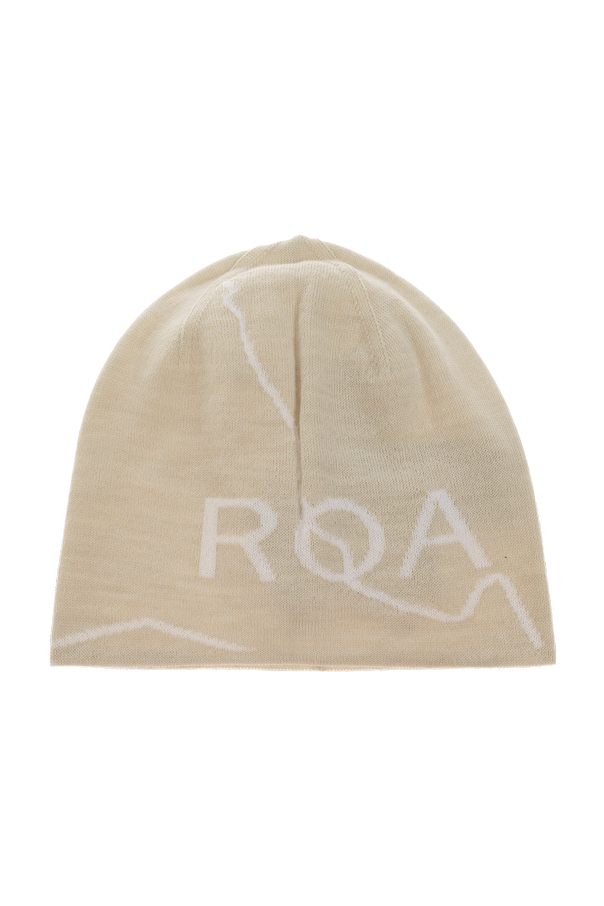 ROA Cream Beanie with ROA Logo | Men's | Vitkac